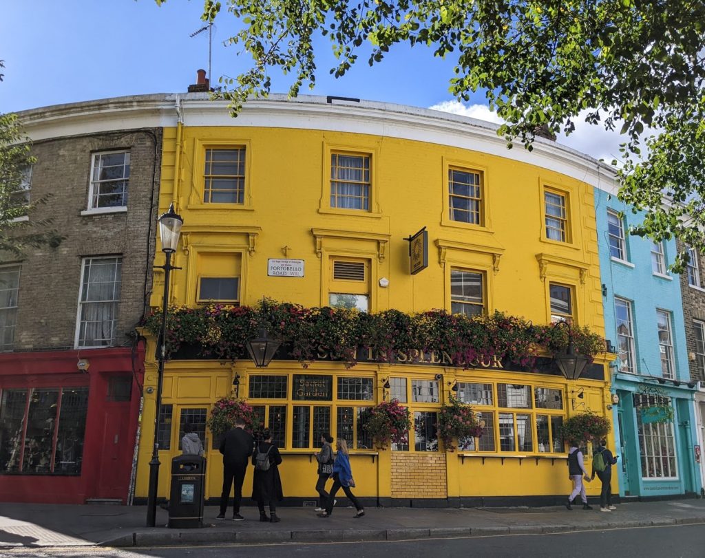 Londres - Les maisons colorées du quartier de Notting Hill