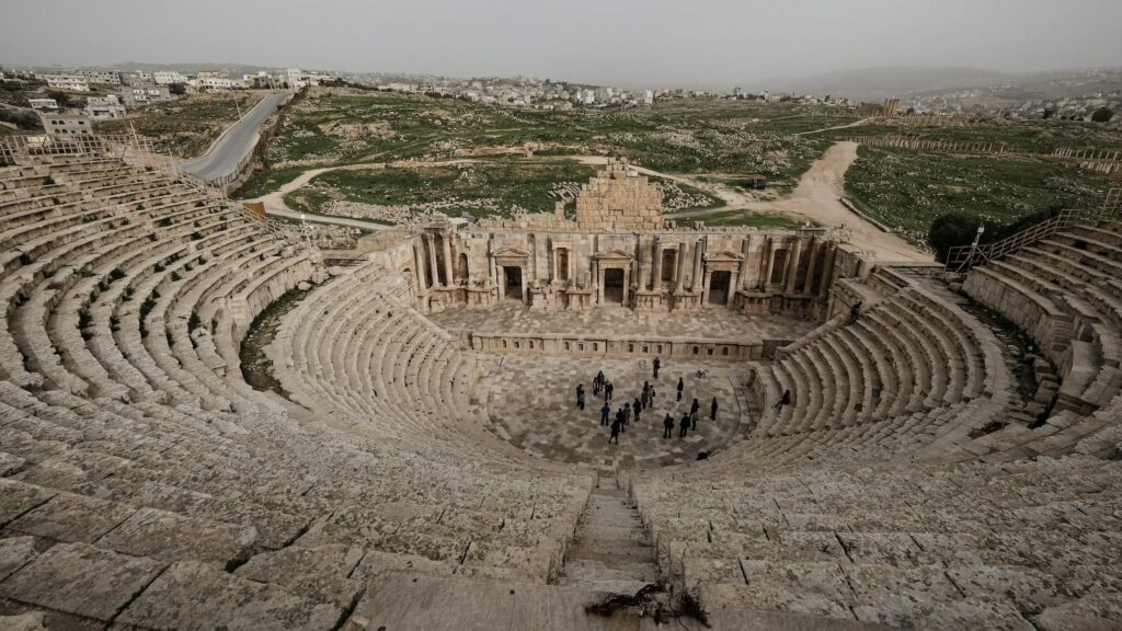 Jordanie - La cité antique de Jerash - L'amphithéâtre